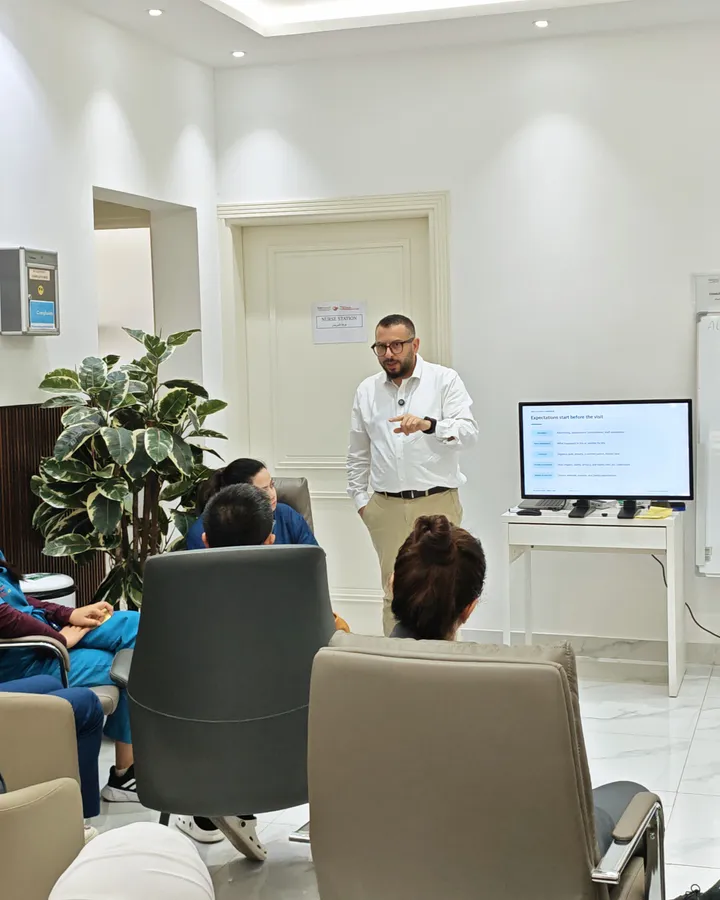 A discussion with the training team